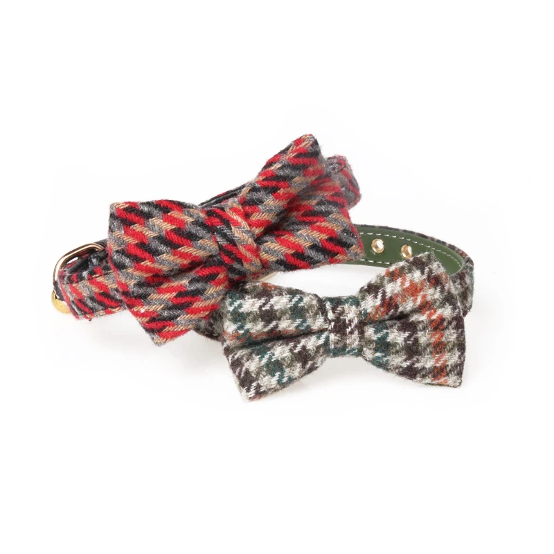 Pet Necklace Cat Collar Dog Collar Adjustable Pet Lattices Bows Collar For Small And Medium Pet Collar Pet Supplies S-M 2 Color Pet Necklace Cat Collar Dog Collar Adjustable Pet Lattices Bows Collar For Small And Medium Pet Collar Pet Supplies S-M 2 Color