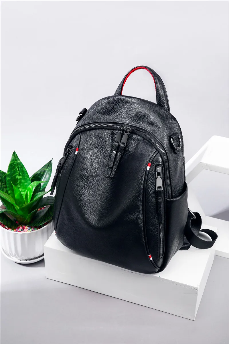 Nesitu высокое качество новая мода черный синий красный Натуральная кожа женский рюкзак для девочки натуральная кожа женские сумки на плечо M0977