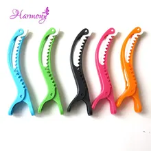 6 шт./лот Новые красочные зажимы для волос Парикмахерские Зажимы для салона ручка Крокодил DIY аксессуары шпильки пластиковые