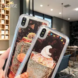 KISSCASE Quicksand Чехлы для iPhone 7 8 6 6s X XS жидкие чехлы для телефонов iPhone 6 6s 7 8 plus X XR XS MAX Чехлы для задней панели Funda