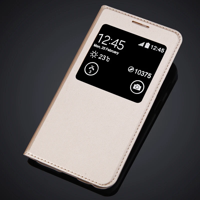 

Fashion Slim Protective Case PU Leather View Window Flip Phone Cover For Samsung Galaxy A5(2017) A5 2017 A520F A5200 A520