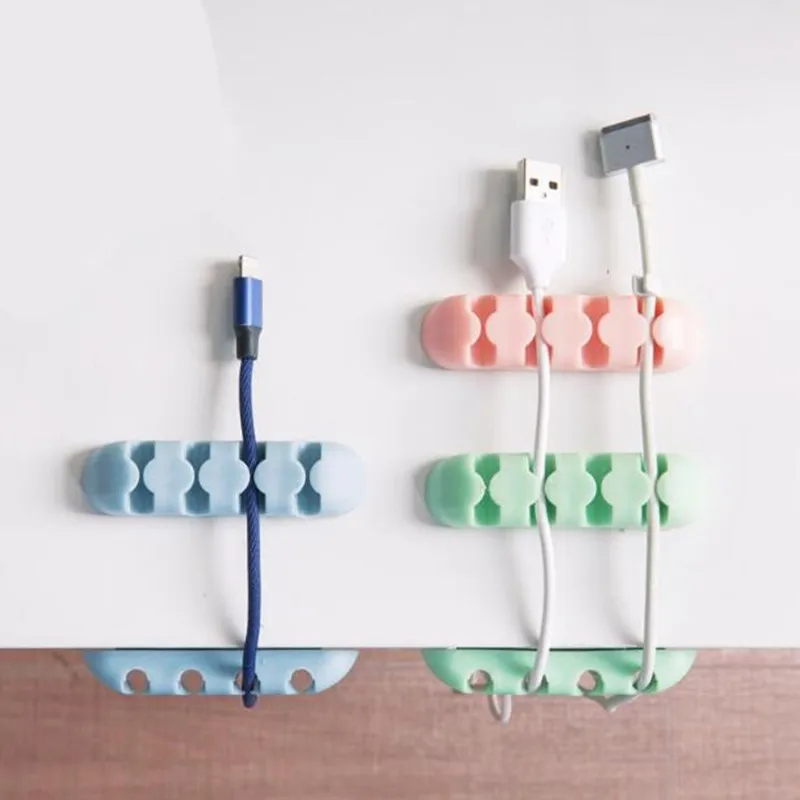 4 шт. Высокое качество USB кабельные зажимы держатели для настольного кабеля