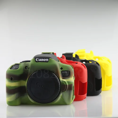 Nice Soft Silicone Rubber Dslr Camera Protective Body Cover Case Skin For Canon 750d Camera Bag