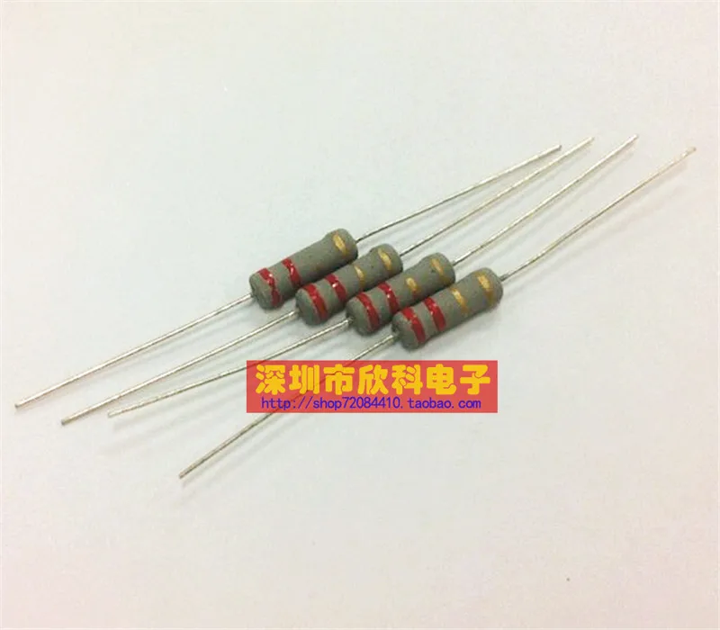 100PCS Carbon film resistance 0.47 ohm 1W 0.47R precision 5 color ring resistanceresistance 1w
