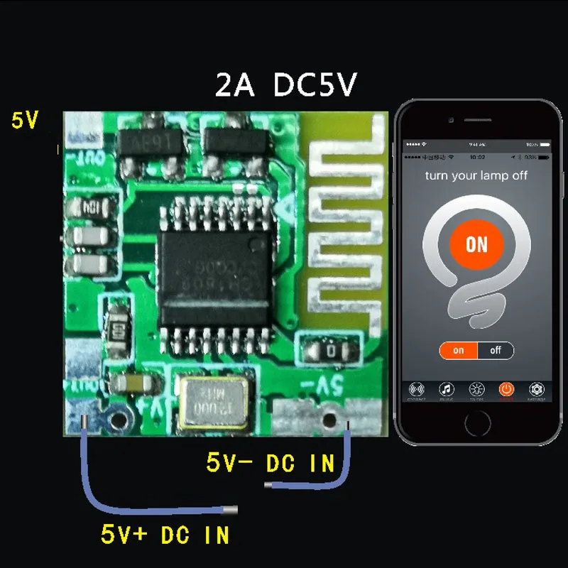 

Bluetooth APP Control smart Switch Module Mobile AOO DC 5V 2A FOR Access Motor led light IOS Android Controller