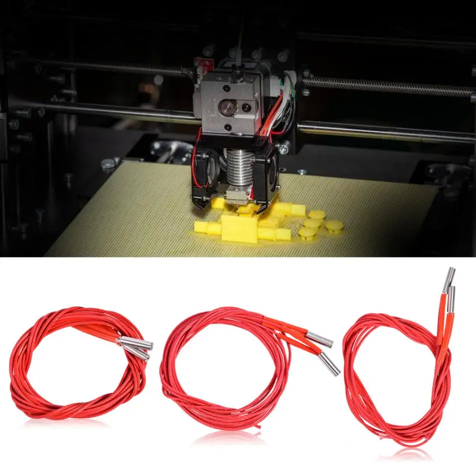 2pcs 6x20mm Single Head Electric Heat Pipe Cartridge Heaters 3D Printer