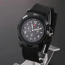 Hot sale Famous Men Quartz Wrist Watches Outdoor Sport Wristwatches Watch Army Soldier Military Canvas Strap Fabric Analog