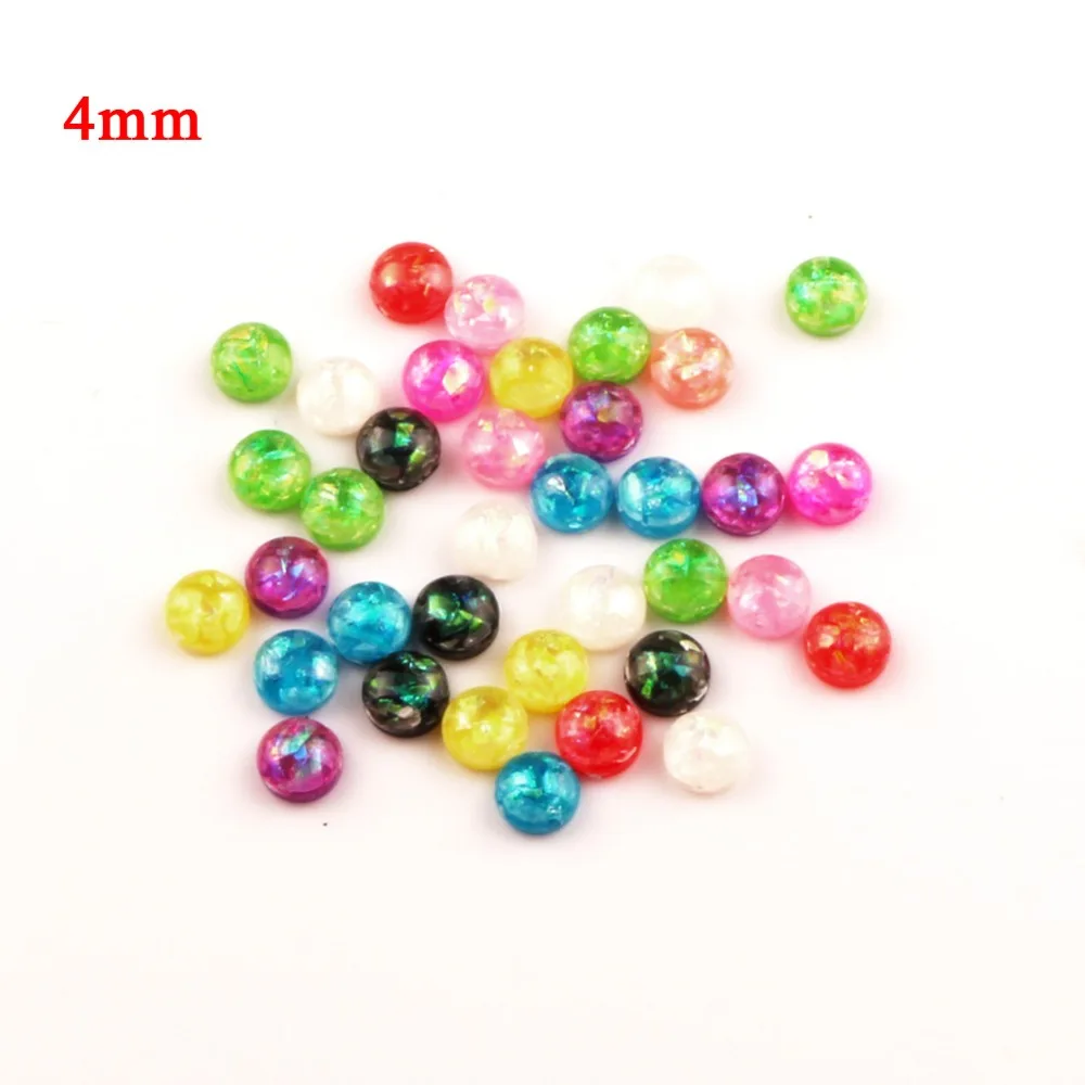 LF Mixed 4mm Resin Bling Round Decoration Crafts Beads Scrapbooking For Embellishments Kawaii Diy Accessories 200Pcs