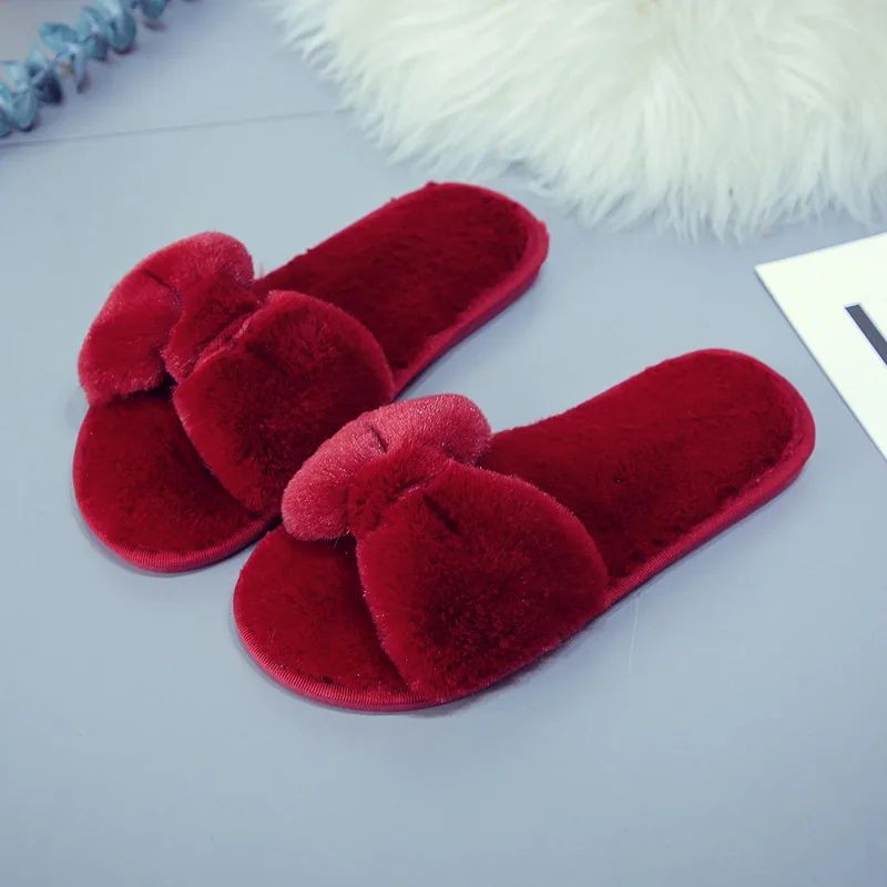 Женские домашние тапочки на плоской подошве Taomengsi lippers сезон весна осень зима