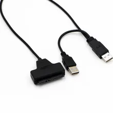 Malloom горячая Распродажа USB 2,0 SATA 7+ 22Pin к USB 2,0 кабель-адаптер для 2,5 HDD жесткий диск для ноутбука заводская цена Прямая поставка