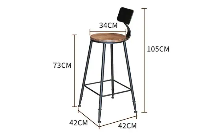 High Bar stool Backrest High chair Beauty chair European front Rotating lift bar Barber stool Round stool High Bar stool Backrest High chair Beauty chair European front Rotating lift bar Barber stool Round stool