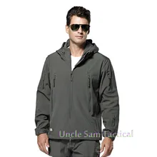 Мужская зимняя водонепроницаемая охотничья рыбалка кемпинг камуфляжная походная военная куртка капюшон флисовая куртка