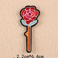 Buy Rose Rich Peony Flower Set Embroidery Patches for Clothing Iron on Clothes Dress Appliques Badge Stripes Sticker Online - Image 6