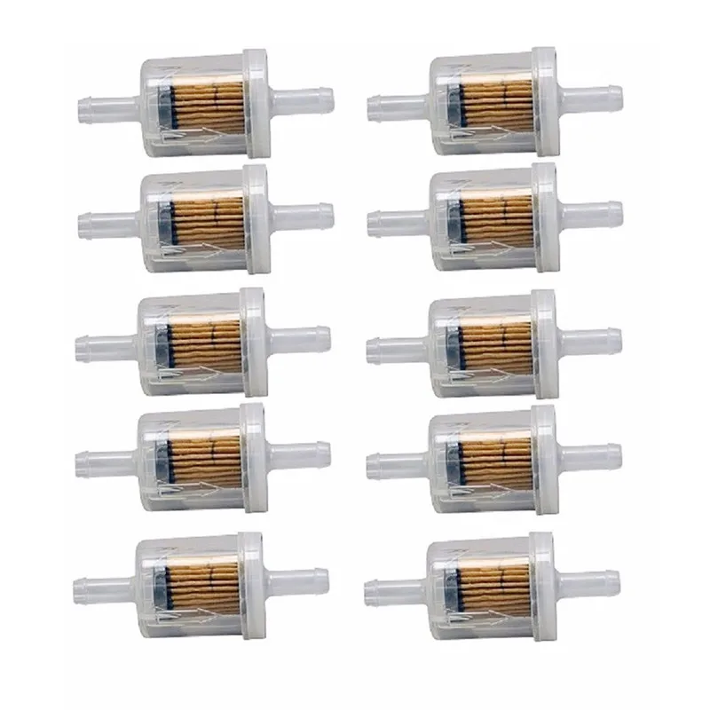 

A pack of 10pcs 1/4" Inline Fuel Filter Gas Petrol Filters 493629 691035 5065D KAWASAKI 49019-7001 Replacements Motorcycle Part