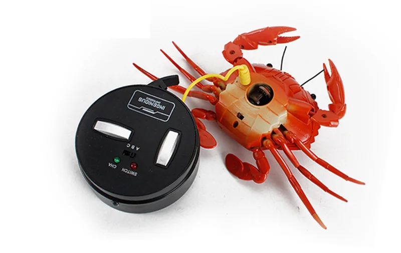 [Best] игрушки-трюки на дистанционном управлении, светодиодный светильник для животных, IR RC, насекомые, краб, мантис, Электронный Робот, модель, страшная игрушка для розыгрыша, игрушка-шутка