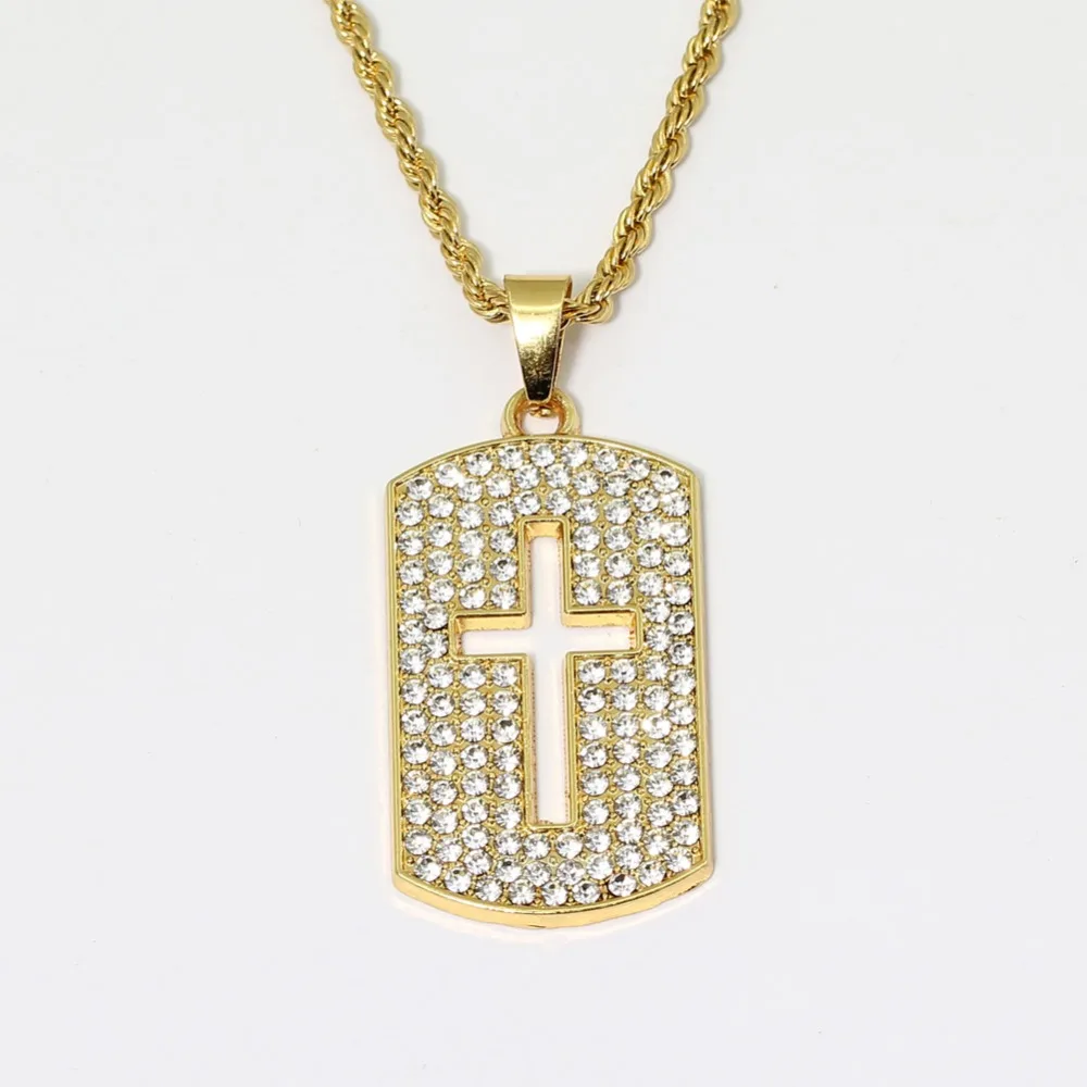 Распродажа 26 стилей BLING хип хоп кристалл кулон ожерелье ювелирные изделия для мужчин ICED OUT N01
