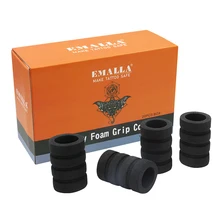 EMALLA 20 шт Одноразовые стерилизованные 22 мм Упакованные черные ручки пены памяти для нержавеющей стали или одноразовые татуажные трубки