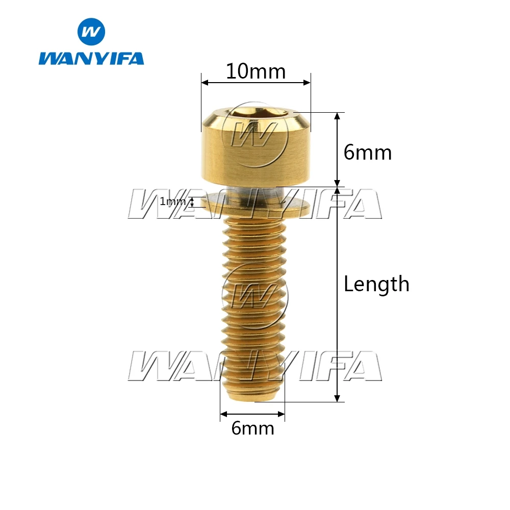 Титановый "Wanyifa" болты M6x, 16, 18, 20, 25-35 мм с внутренним шестигранником болты с шайбами дисковые велосипедные тормозные адаптер крепление для велосипеда винты