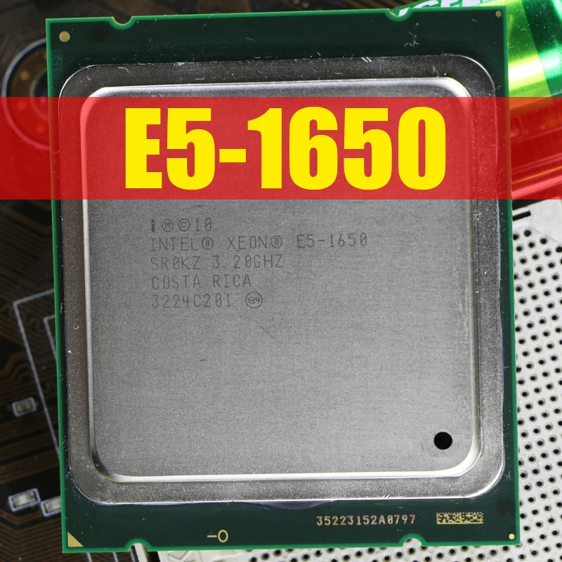 Процессор Intel Xeon E5 1650 3,2 ГГц 6 ядер 10 Мб кэш-памяти 2011 процессор SR0KZ e5-1650 шестиядерный(Рабочая