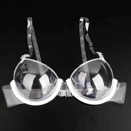 

New Free Style 3/4 Cup Transparent Clear Push Up Bra Strap Invisible Bras Women Underwire New