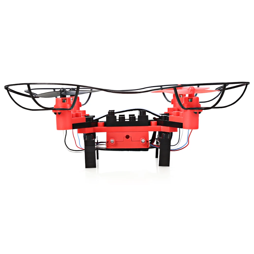 Фирменная Новинка Радиоуправляемый Дрон DIY Building Блоки 3D флип Quadcopter 2.4 г 4CH самолета с красочными свет RC дроны игрушечные лошадки