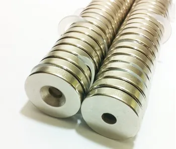 

5pcs 25x5 Super Strong Round Neodymium Countersunk Ring Magnets 25mm x 5mm Hole:5mm N50 Neodymium Magnet 25*5-5