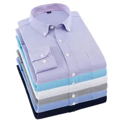 ZOGAA Повседневное платье рубашка плюс размеры 6 цветов для мужчин модные Однотонная рубашка с длинными рукавами для мужчин одежда 2018