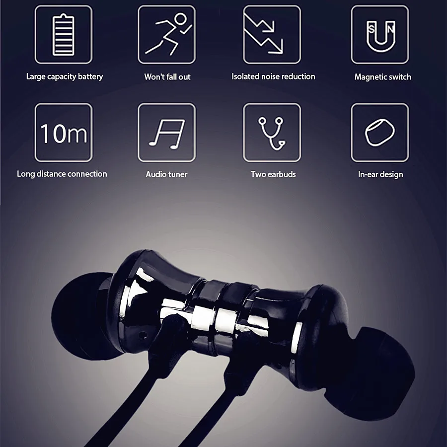 OUTMIX Neckband Bluetooth Earphone Wireless headphone For Xiaomi iPhone earbuds stereo auriculares fone de ouvido with MIC