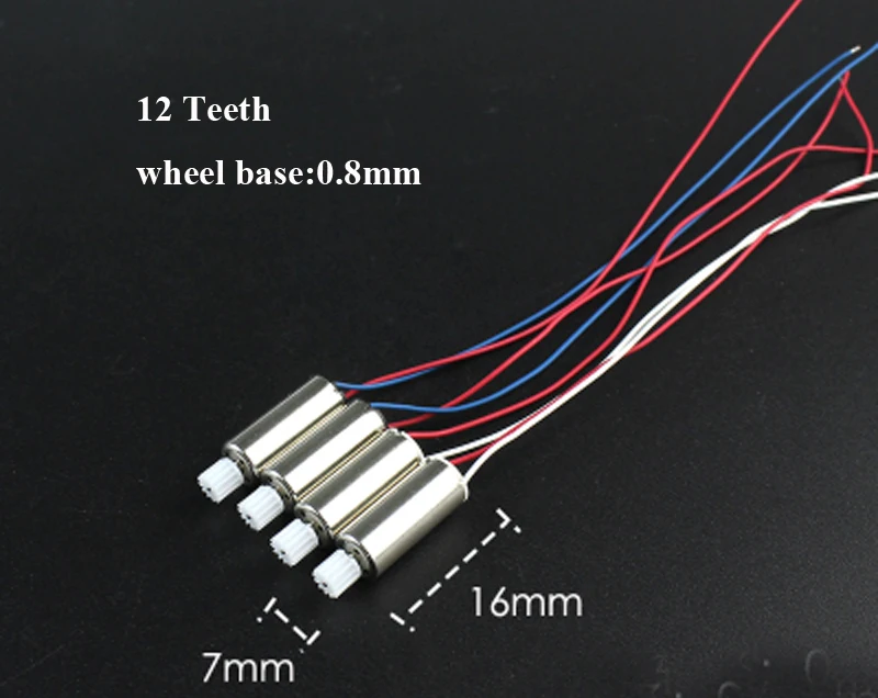 4 шт. DIY полого вала моторы 9 T/12 T зубов 1020/720/612/615/716/816/8520/N50/Q353/716 w/Вилки для радиоуправляемого летательного аппарата FPV сборки часть