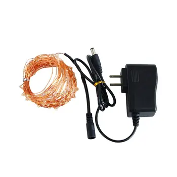 

Outdoor Waterproof 100-LED 10m Copper Wire Strip Firework String Fairy Light Wedding Party Home Decor Power-Supplied Type