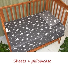 Назначить Wishdom 2 шт./лот детская кровать Удобная кроватка бампер Детские лист+ наволочка милый новорожденных постельные принадлежности