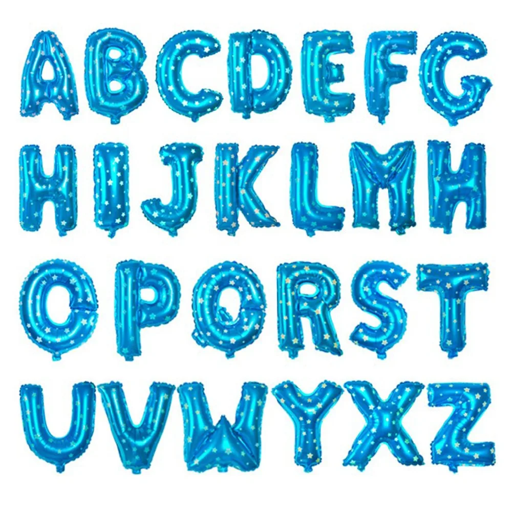 PHLUMY 16Inch Letters Number Foil Balloon Gold Silver Blue Pink Float air Inflatable Balloons Birthday Party Wedding Decoration