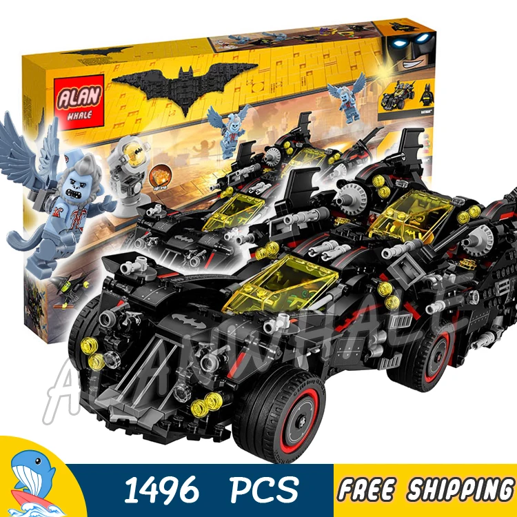 

1504pcs Super Heroes Batman Movie The Ultimate Batmobile Set 10740 Model Building Blocks Toys Bricks Moives Compatible With Lego