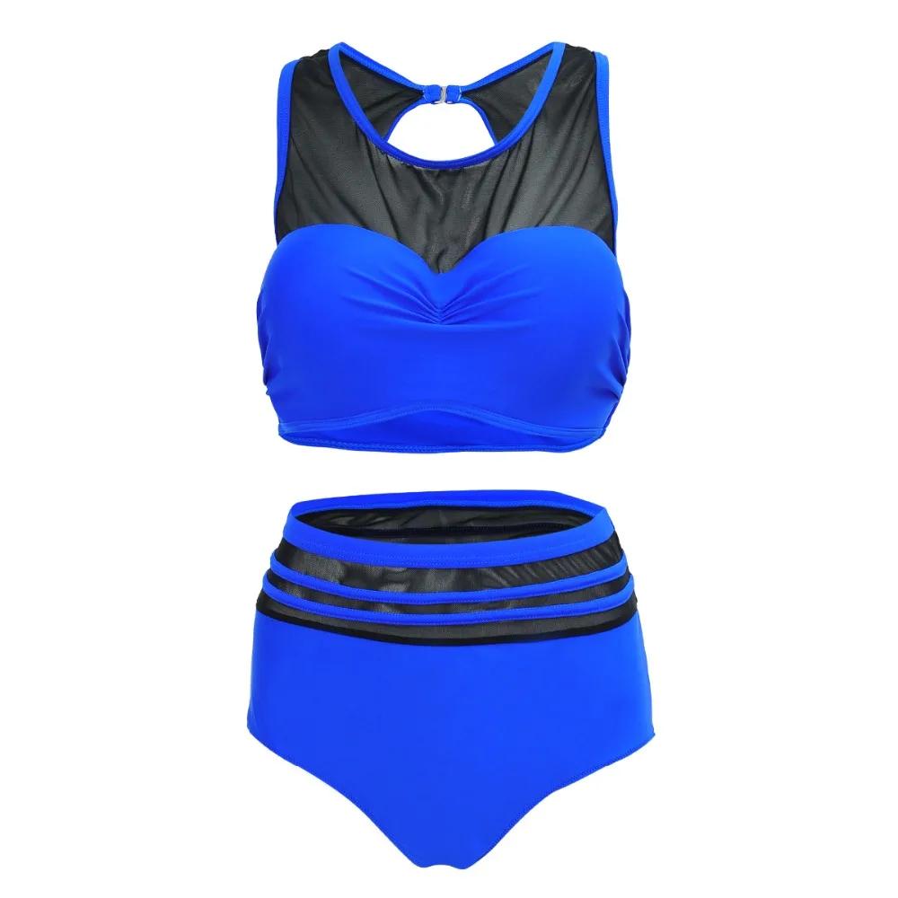 

Plus Size Swimwear 2019 New Style Push Up Bikini Bathing Suit Sexy High Waist Swimsuit High Quanlity Sport Large Size Beach Wear