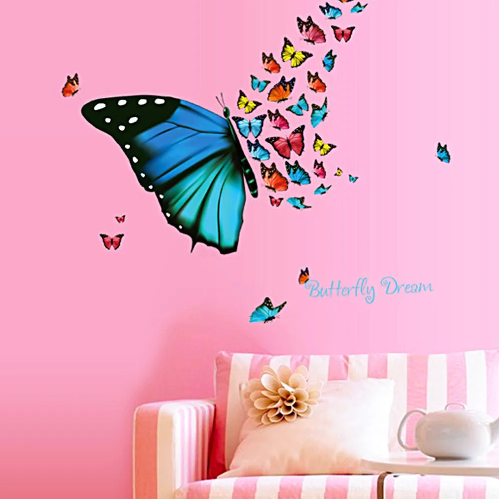 Butterfly Design Decal Art Wall Stickers Room Home Decor