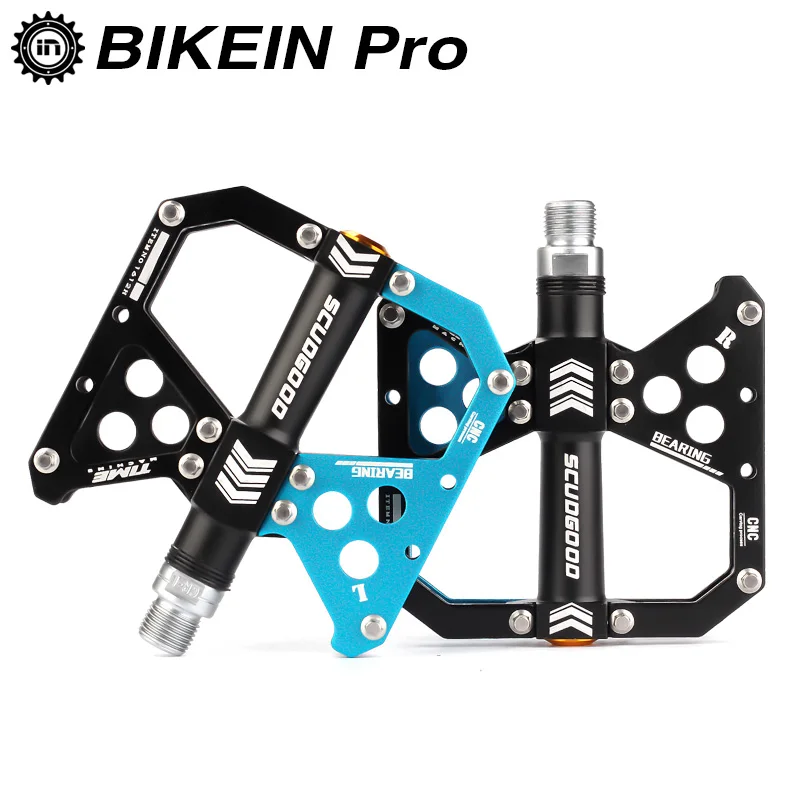 

BIKEIN Mountain Bicycle Aluminum CNC Non-Slip 1 Bearing+ 1 DU Pedal MTB Flat Pedal Platform Pedals Cycling Bike Accessories