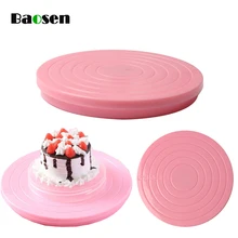 Пластик торт проигрыватель на нескользящей подошве для Выпечки вертушки 360 градусов вращающаяся подставка для торта инструменты для украшения торта