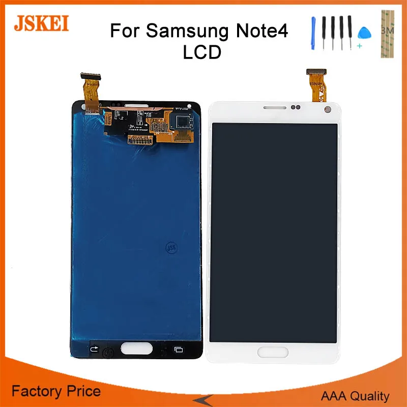 

No Dead Pixel For Samsung Note 4 N910 N910A N910F N910H Display Touch Screen Digitizer Assembly Replace LCD 5.7" Super OLED