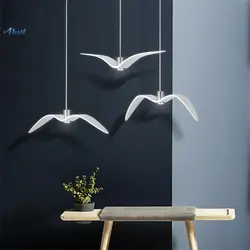Nordic Творческий Dove железа подвесные светильники для Гостиная Спальня ресторан-бар Лофт декор висит лампы светодиодные светильники