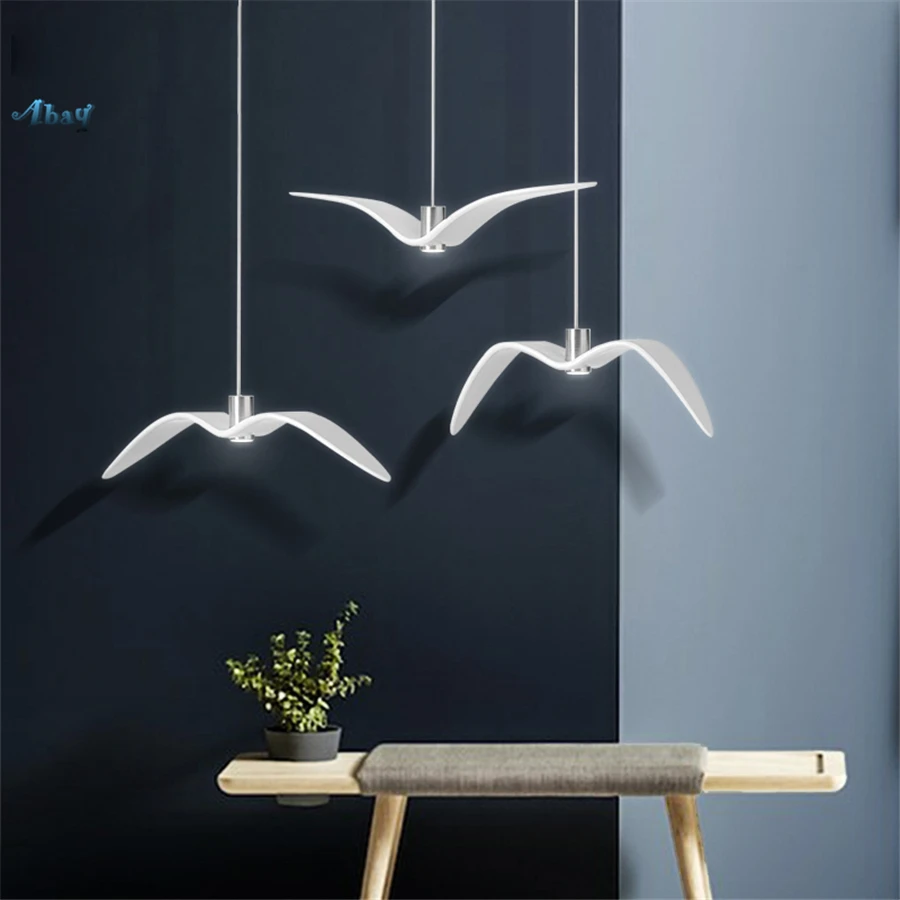 

Nordic Creative Dove Iron Pendant Lights for Living Room Bedroom Bar Restaurant Loft Decor hanging lamp led Lighting fixtures