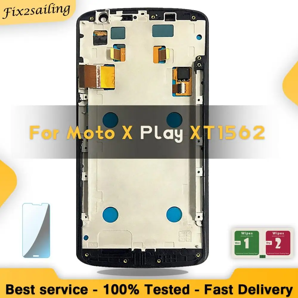 ЖК дисплей для Motorola Moto X Play XT1562 с сенсорным экраном дигитайзер сборка рамкой