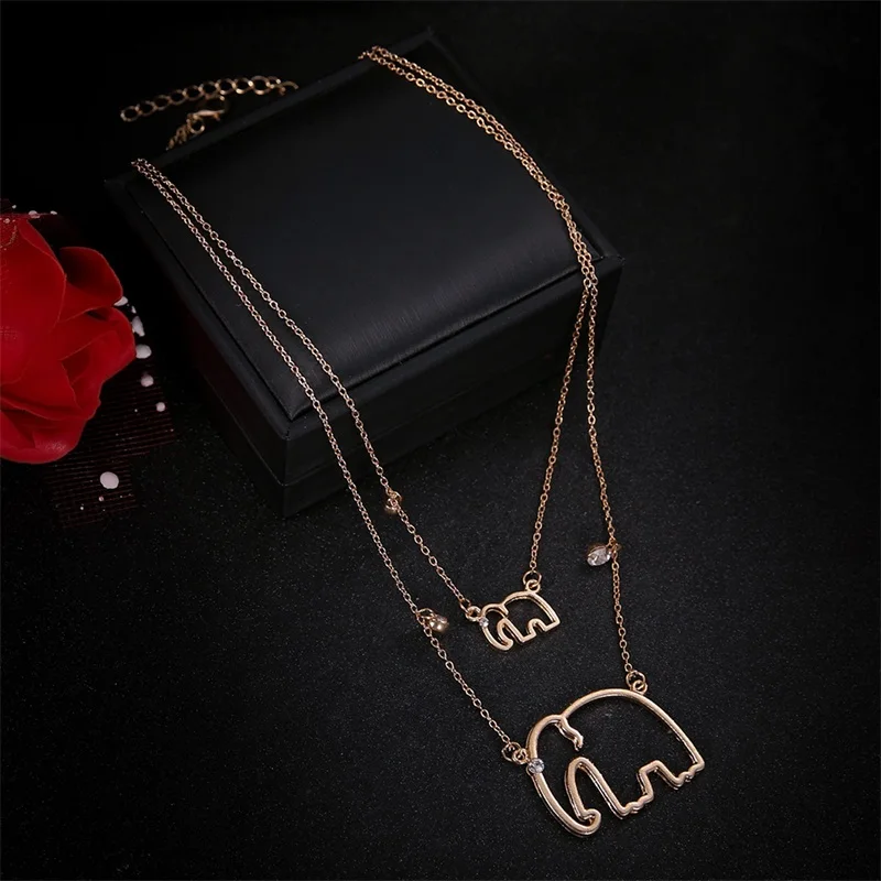 Multilayer-Collier-Femme-cadena-De-oro-Origami-elefante-colgante-Collares-para-las-mujeres-Collares-Largos-De (4)