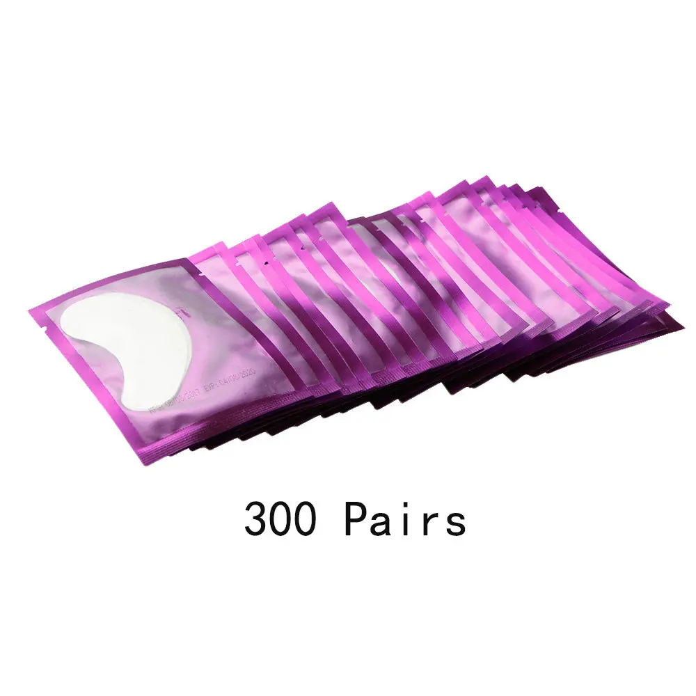 300 пар бумажных накладных ресниц для наращивания под подушечками для глаз, накладки для ресницы, обертывания, инструменты для макияжа, безворсовые накладные ресницы для глаз, наклейка на подушку - Длина: YB1401P