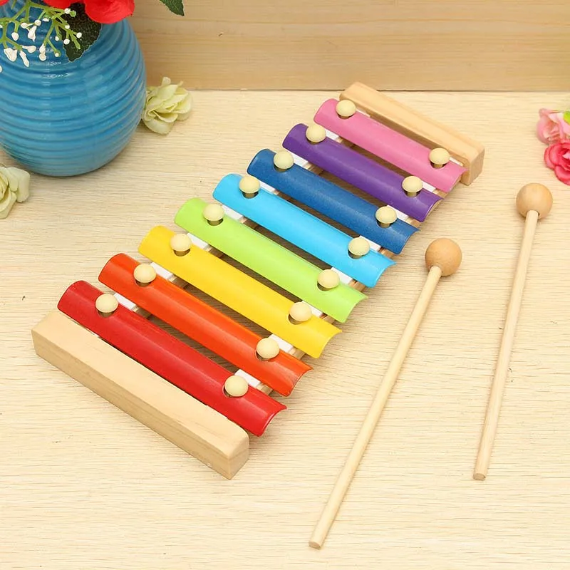 

Wooden 8 Tones Multicolor Xylophone Wood Musical Instrument Toys For Baby Kids YH-17