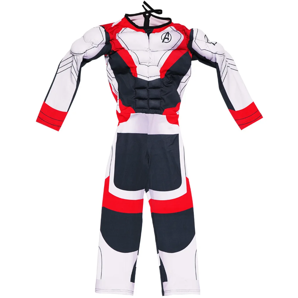 Kids Avengers Endgame Quantum Realm Muscle Jumpsuit Cosplay Costume For Boys Girls Halloween Masquerade Party Size S-L