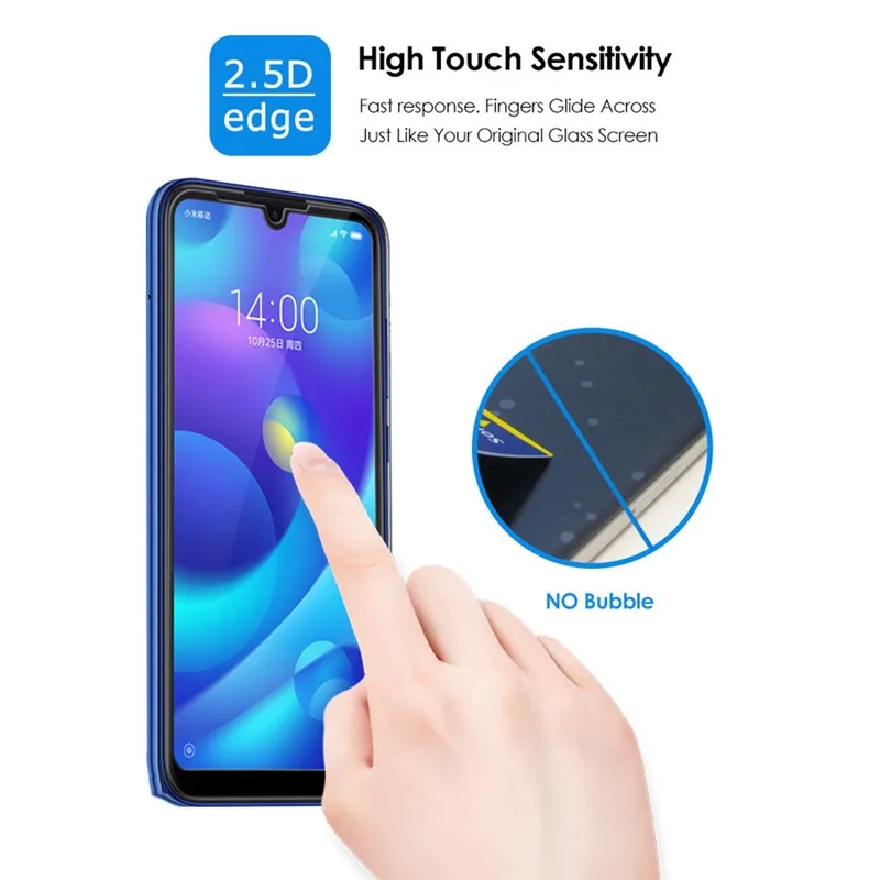 2PCS Tempered Glass for Xiaomi Redmi Note 7 Screen Protector Full Cover Phone Protective Film for For Redmi Note7 Note 7 Galss