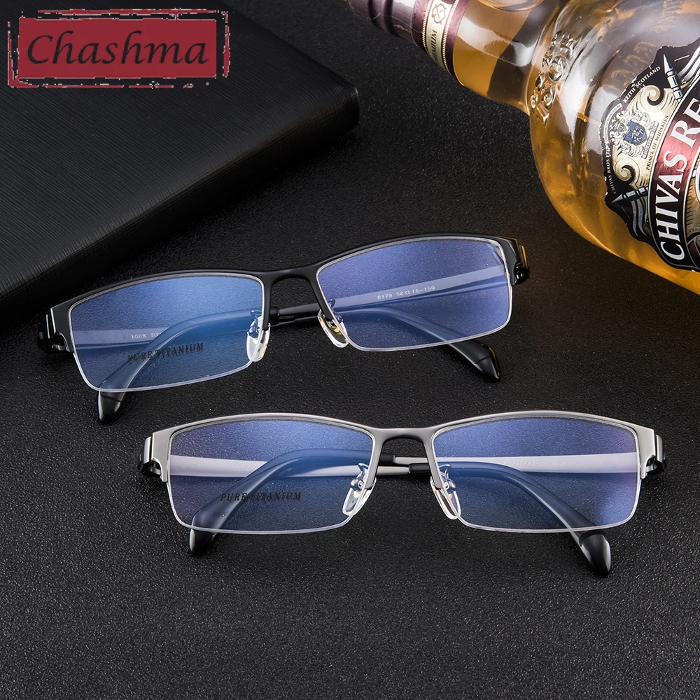 Мужские очки с длинными дужками Chashma оправа из чистого титана Gafas|temples eyeglasses|frame