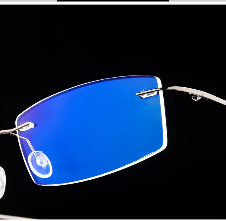 VCKA очки без оправы для компьютера, мужские очки, анти-синий светильник, женские игровые очки, металлическая оправа, анти-УФ оптические складные очки