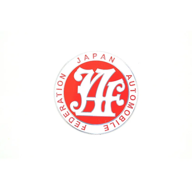 

Car Styling 9x9cm Universal Mirror Finish Car Badge For Japan Automobile Federation JAF Badge Emblem Car Accessories