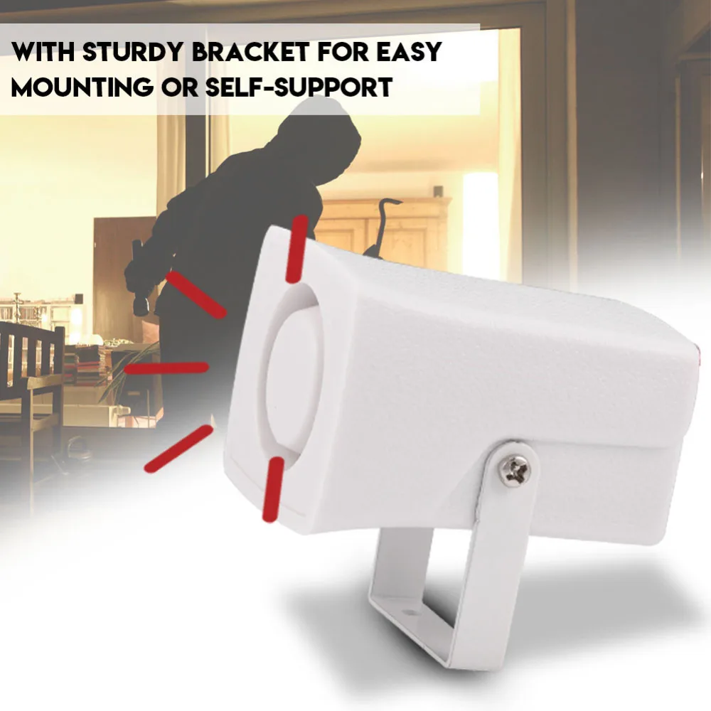 

120DB DC 12V Mini Wired Siren Horn with Bracket for Wireless Home Security Alarm System